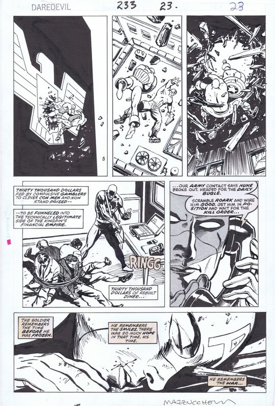 1986-08 Mazzucchelli: Daredevil #233 p23 Born Again - Comic Strip