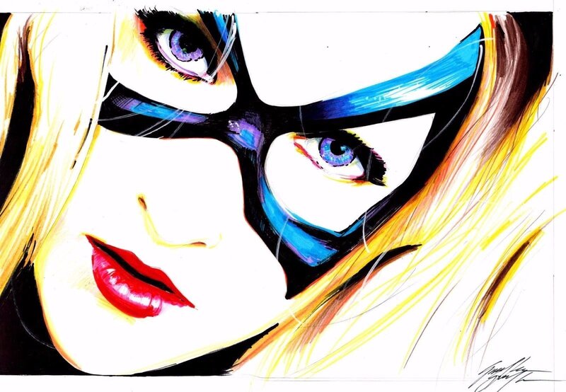 Black Cat by Guilherme Silva - Original Illustration