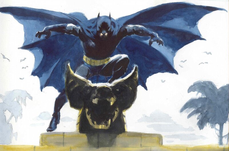 Bo Hampton Batman - Original Illustration