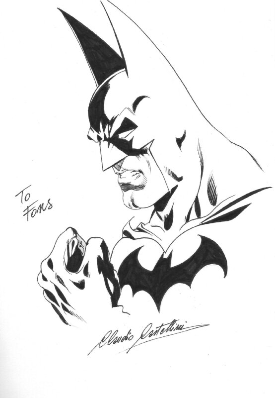 Claudio Castellini Batman - Original Illustration
