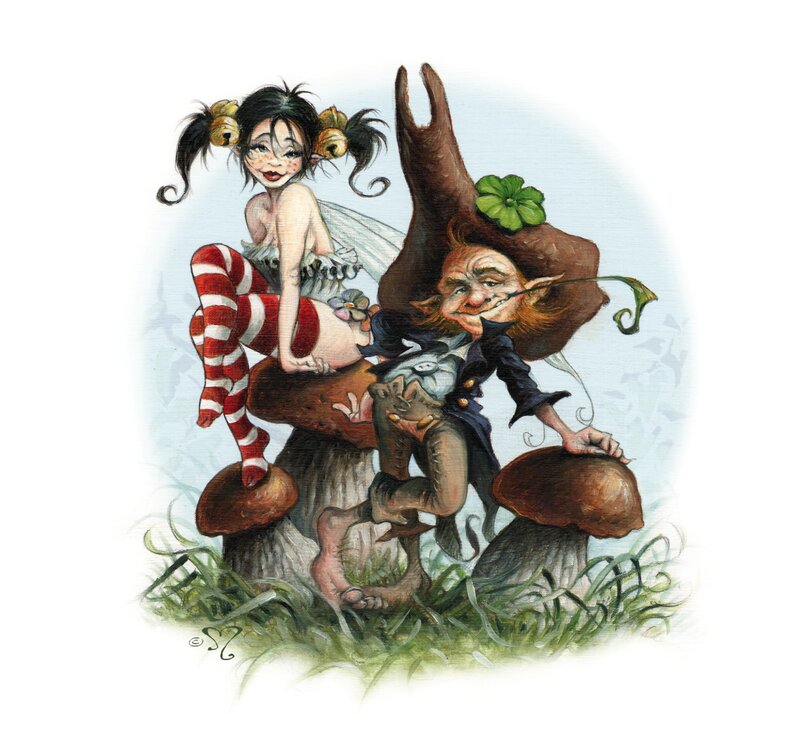 Pascal Moguérou, Fée & Lutin Collection privée - Original Illustration