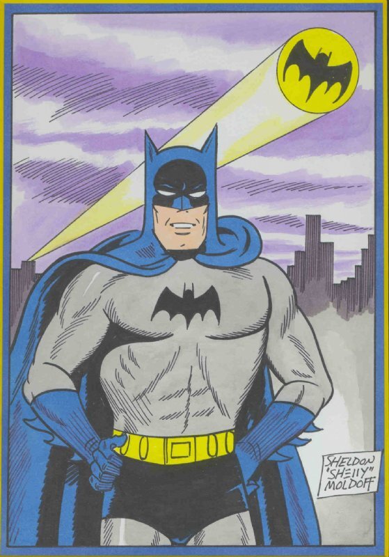 Sheldon Moldoff Batman - Original Illustration