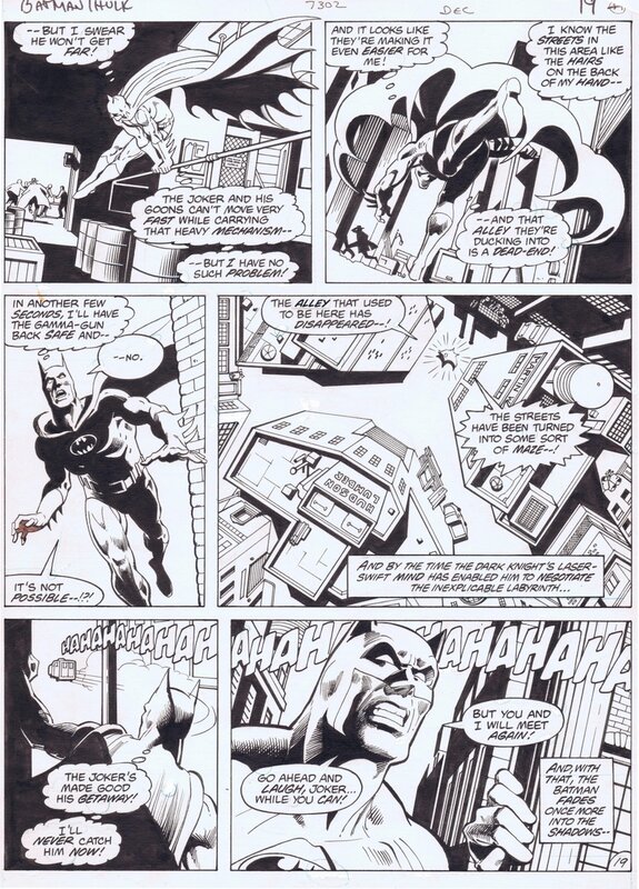 José Luis García-López, Dick Giordano, 1981-09 Garcia-Lopez/Giordano: DC Special Series #27 Batman vs. the Incredible Hulk p19 - Planche originale