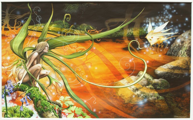 Brucero, Pascal Lamour, Druiz , la prophétie perdue – La rivière d'or - Original Illustration
