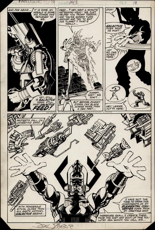 John Byrne Fantastic Four 243 Galactus! - Comic Strip