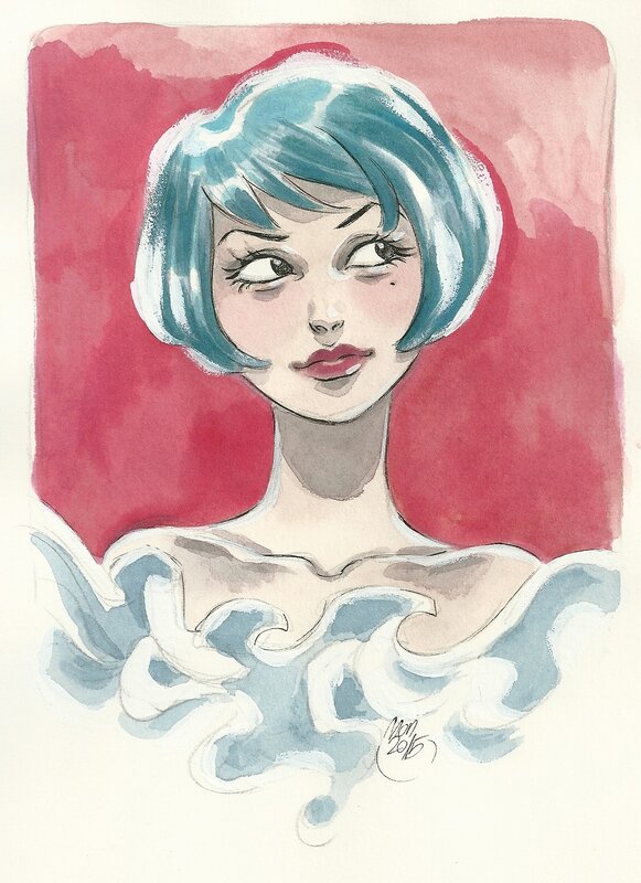 Femme par Montse Martín, Martín Montse - Illustration originale