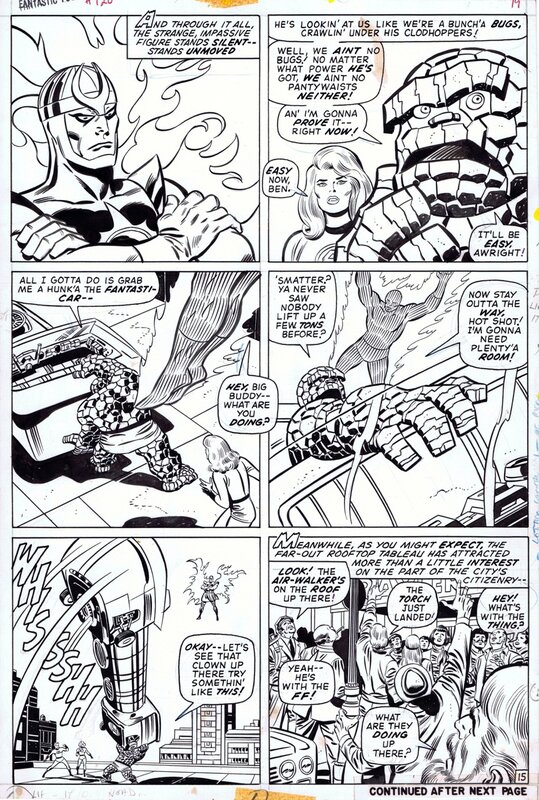 John Buscema, Joe Sinnott, 1972-03 Buscema/Sinnott: Fantastic Four #120 p15 - Planche originale