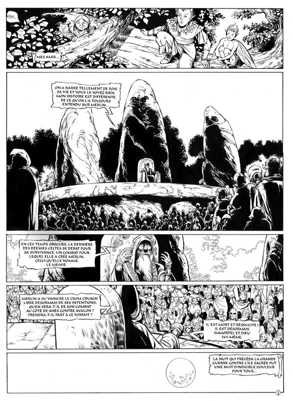 Merlin T9 page1 par Eric Lambert - Planche originale