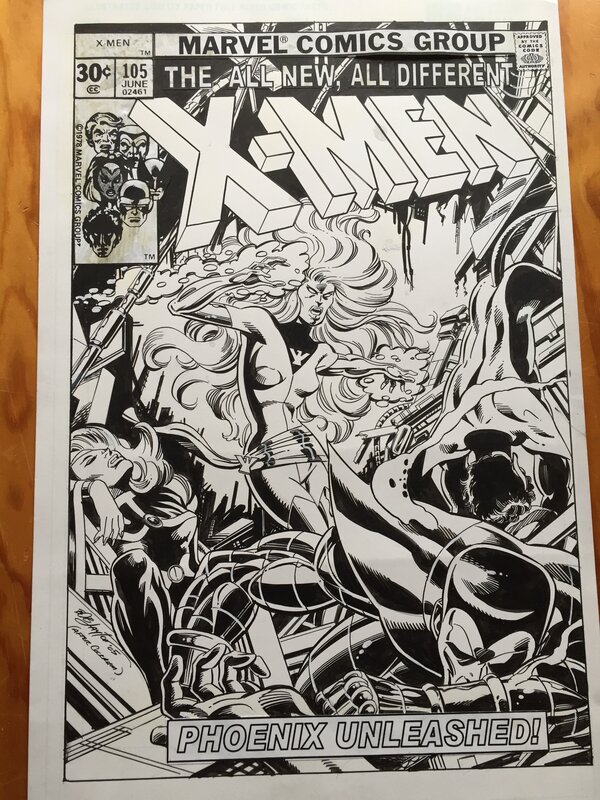 Xmen 105 by Bob Layton - Original Cover