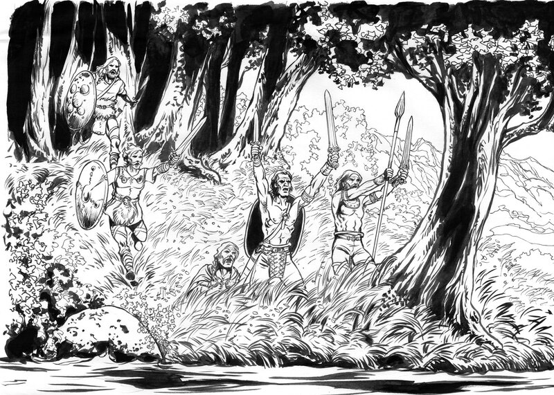 Cris de guerre par Eric Lambert - Illustration originale