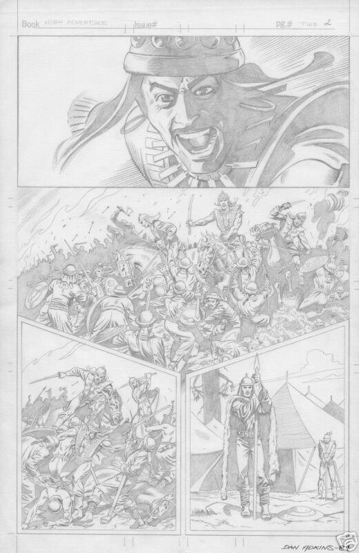 Dan Adkins Genghis Khan page - Planche originale