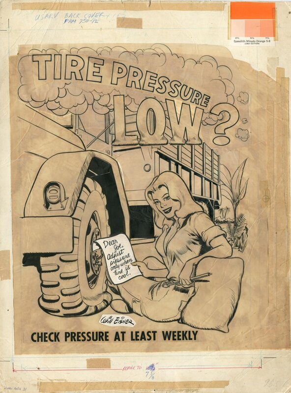 Will Eisner, Connie Rod Tire pressure low ? 1965 - Couverture originale