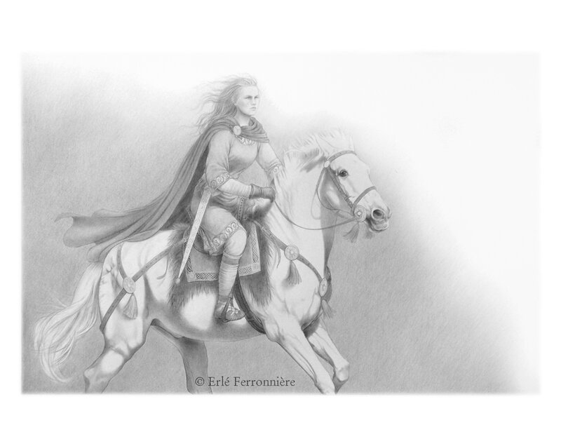 Cavalière 1 par Erlé Ferronnière - Illustration originale