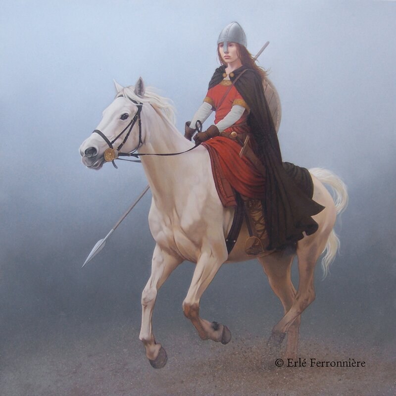 Cavalière 3 by Erlé Ferronnière - Original Illustration