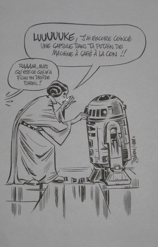 Julien/CDM, Fluide Glacial #474 : Special Star Wars - Illustration originale