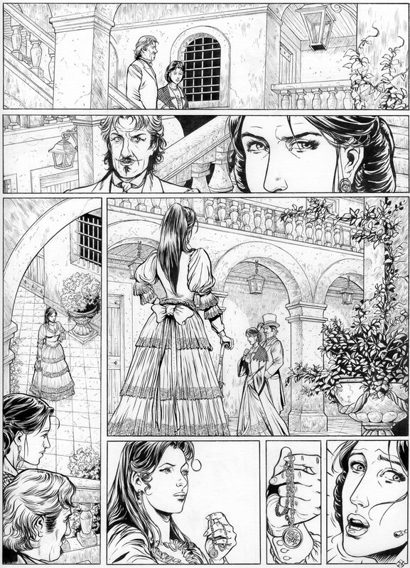 Eric Lambert, Éric Stalner, Flor de Luna T3 (La fabrica) - Encrage P28 - Planche originale