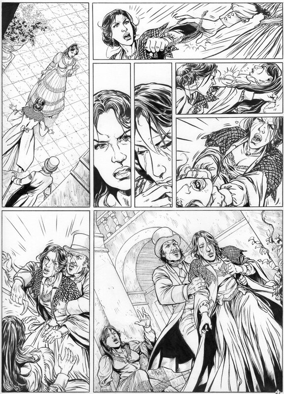 Eric Lambert, Éric Stalner, Flor de Luna T3 (La fabrica) - Encrage P29 - Planche originale