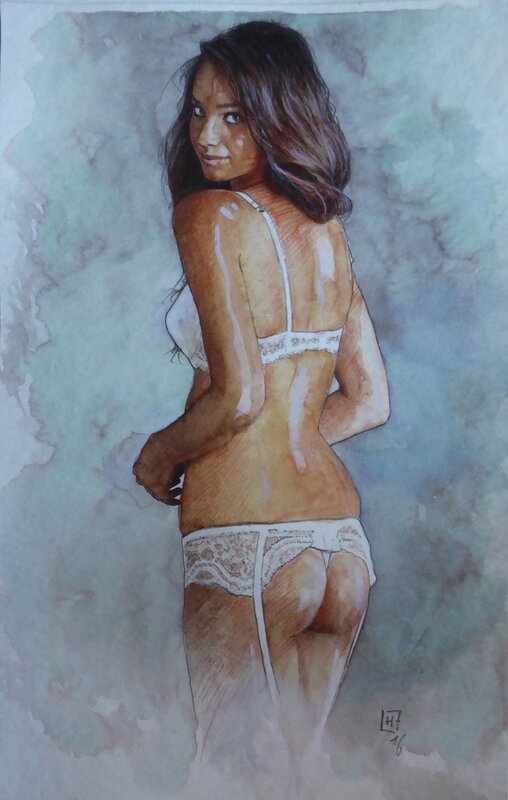 Femme by Fabrice Le Hénanff - Original Illustration
