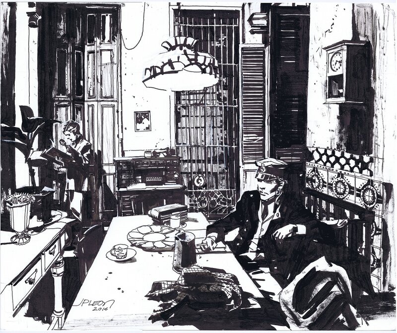 Corto Maltese in Havana by John Paul Leon - Illustration originale