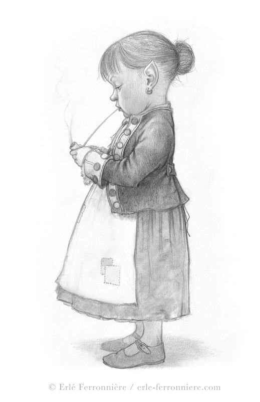 Lutine by Erlé Ferronnière - Original Illustration