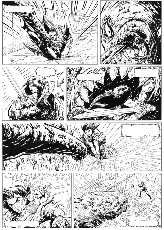 Merlin T3 page21 par Eric Lambert - Planche originale