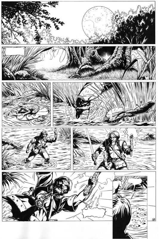 Merlin T3 page27 par Eric Lambert - Planche originale