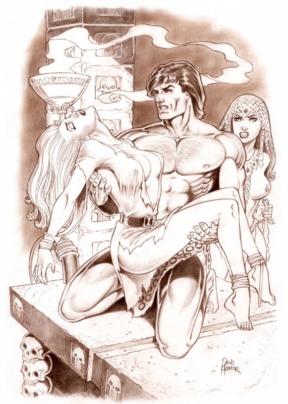 Hoover, Dave, Dave Hoover Tarzan et La of Opar - Original Illustration