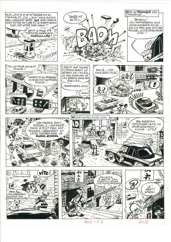 Fournier - Spirou - Le faiseur d'Or - planche 5 histoire champignon Nippon - Comic Strip