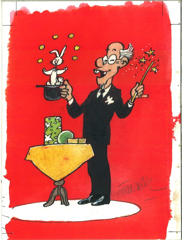 Itoh Kata le magicien nippon de Spirou par Jean-Claude Fournier - Original Illustration