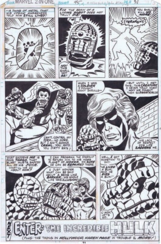 Alan Kupperberg, Mike Esposito, Marvel two-in One # 45 - Planche originale