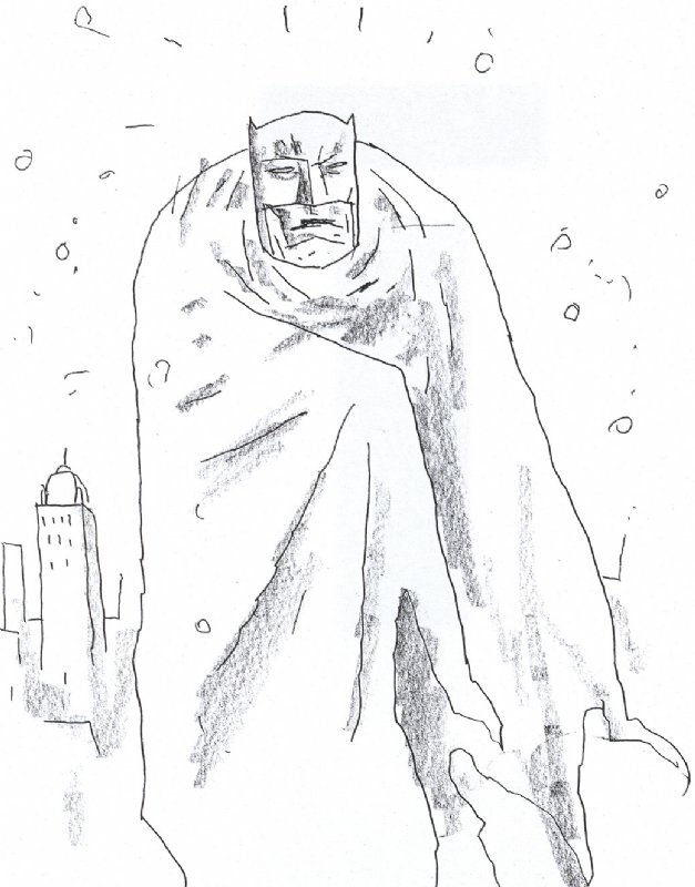 Teddy Kristiansen Batman - Sketch