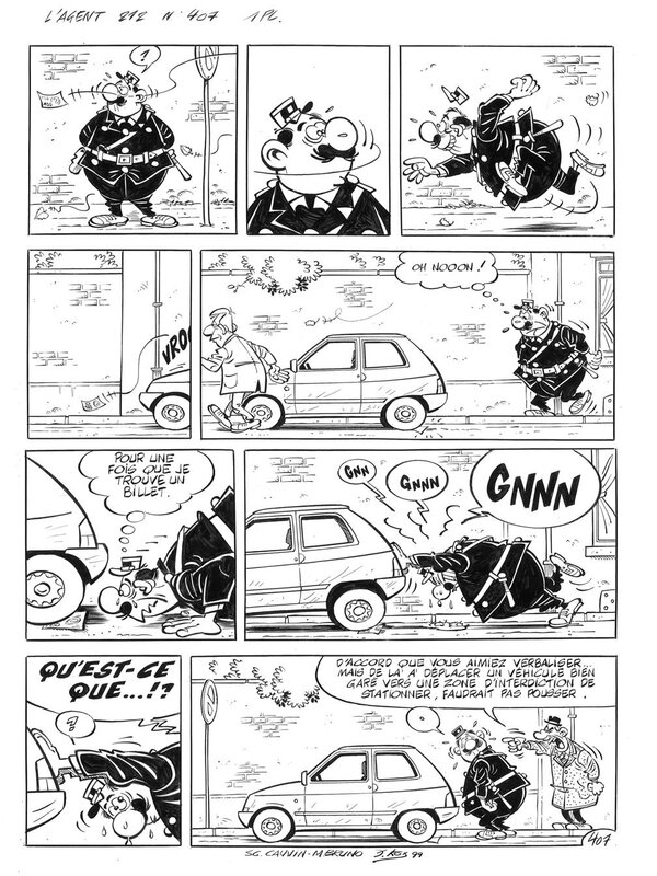 Kox - L'agent 212 - Gag n° 407 en une planche ♥ - Comic Strip