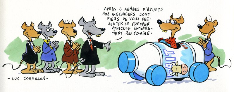 Souris Recyclables by Luc Cornillon - Original Illustration