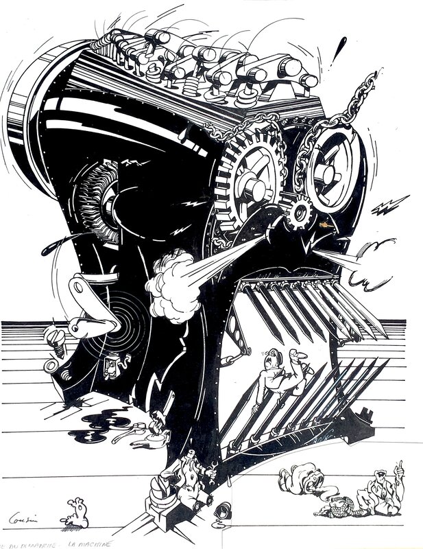 La machine by Philippe Cousin - Original Illustration