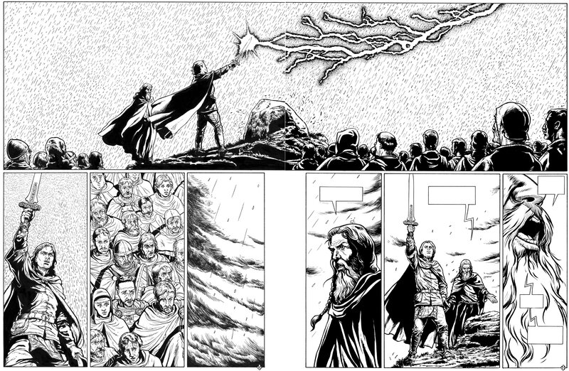 Eric Lambert, Merlin T11 page10-11 - Comic Strip