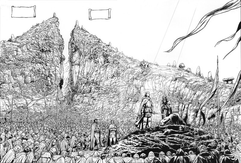 Eric Lambert, Merlin T11 pages 11-12 - Planche originale