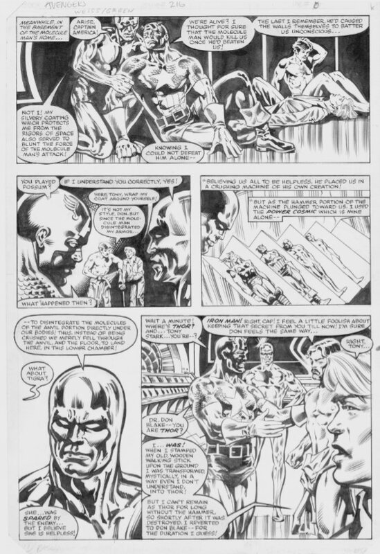 Avengers #216 par Alan Weiss, Dan Green - Planche originale