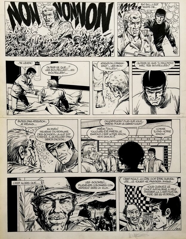 William Vance, Bob Morane - Panne sèche à Serado - planche n°25 - Comic Strip