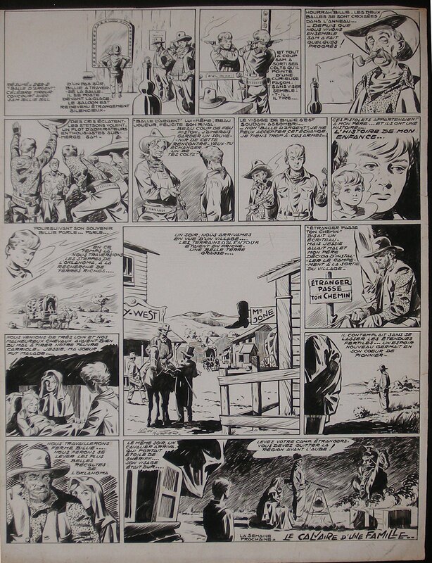 Sam Billie Bill Nortier / Lécureux - Planche originale