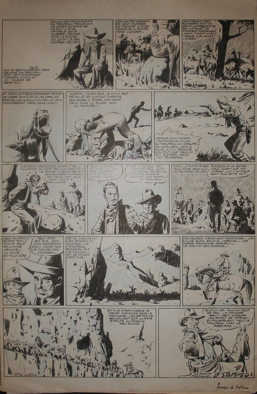 Sam Billie Bill Nortier / Lécureux - Planche originale