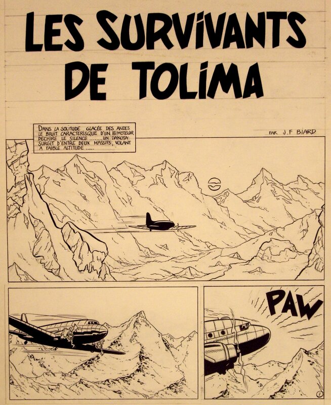 Jean-François Biard, Les Survivants de Tolima - Planche originale