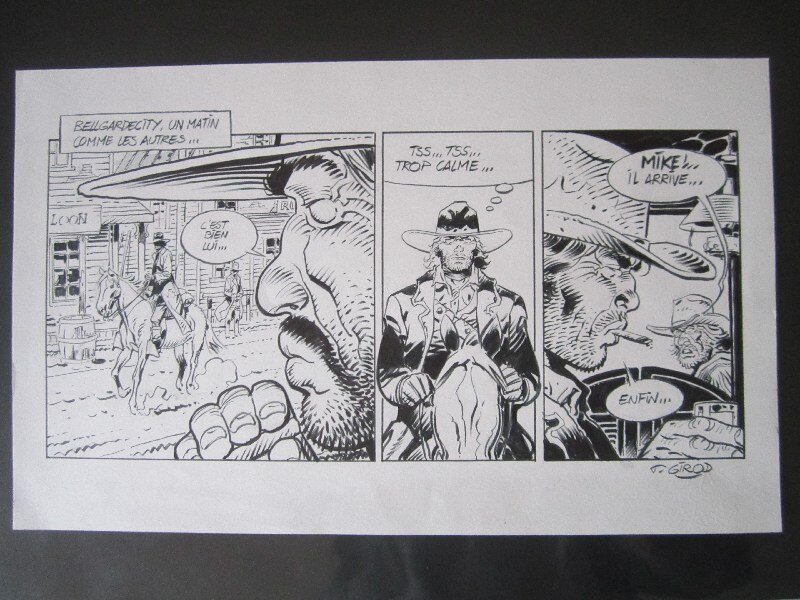 Planche originale strip western thierry girod - Comic Strip