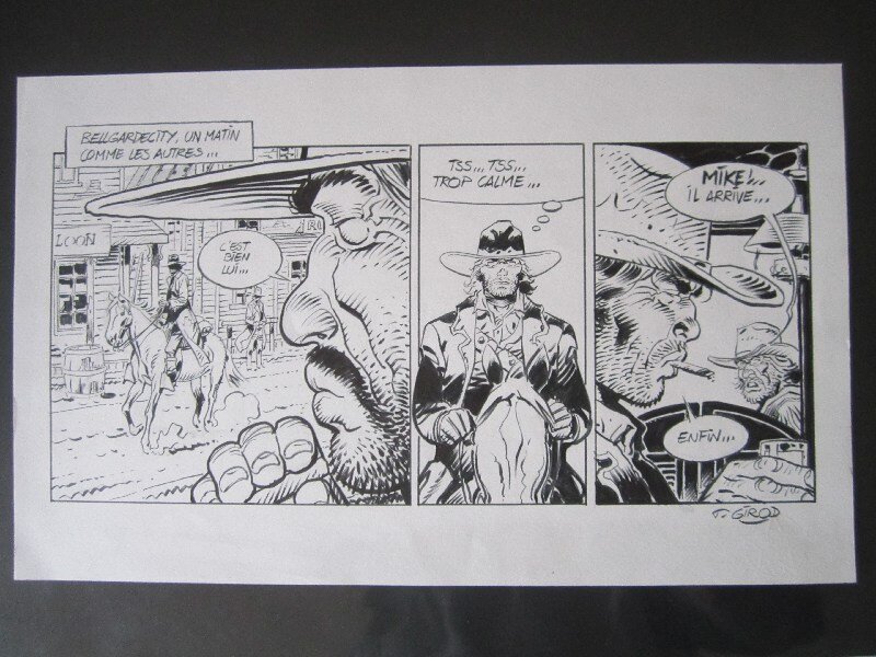 Planche originale strip western thierry girod - Planche originale