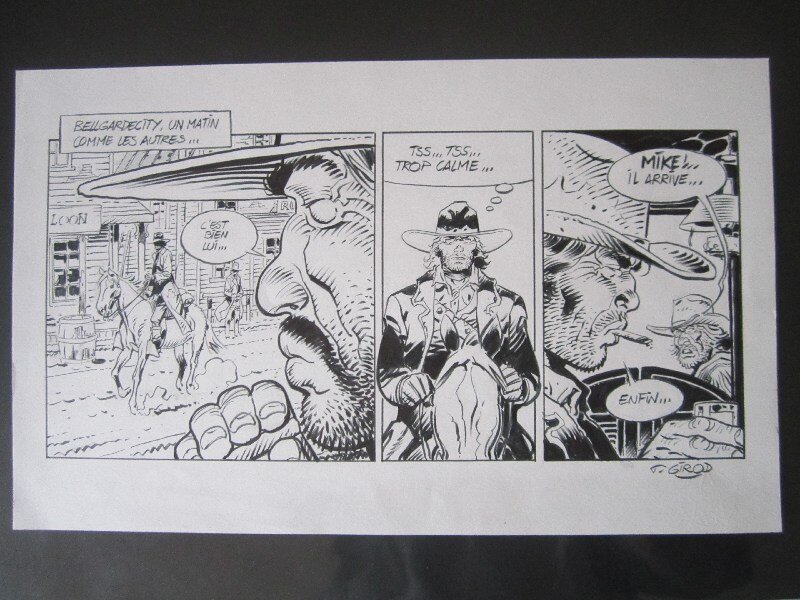 Planche originale strip western thierry girod - Planche originale