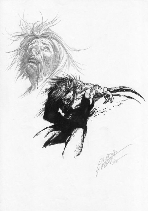Wolverine par Gabriele Dell'Otto - Illustration originale