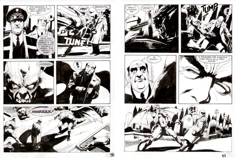 Corrado Roi, Giancarlo Marzano, DYLAN DOG nº 271 - pages 86-87 - Comic Strip