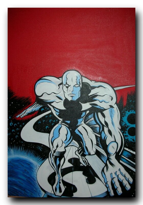 Silver surfer by Varla, Jack Kirby - Original art