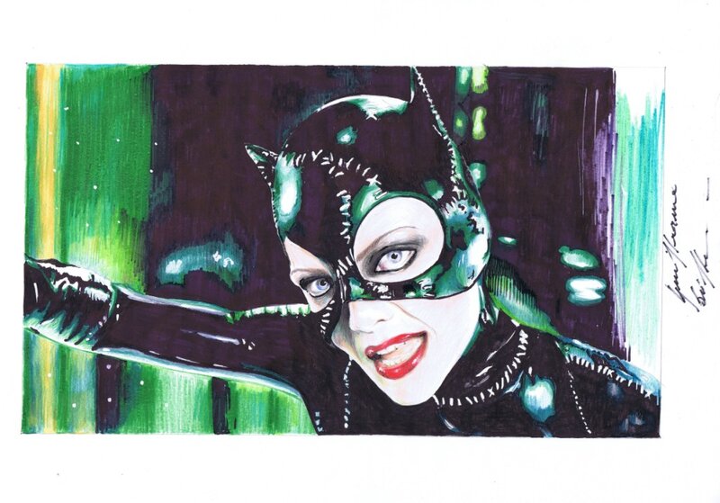 Guilherme Silva, Michelle Pfeiffer en Catwoman - Original Illustration