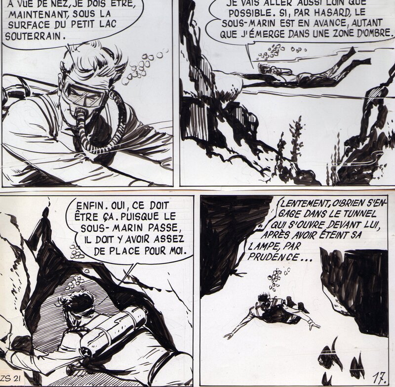 Jean Pape, Inspecteur O'Brien - Quatre cases d'un épisode non identifié; - Comic Strip