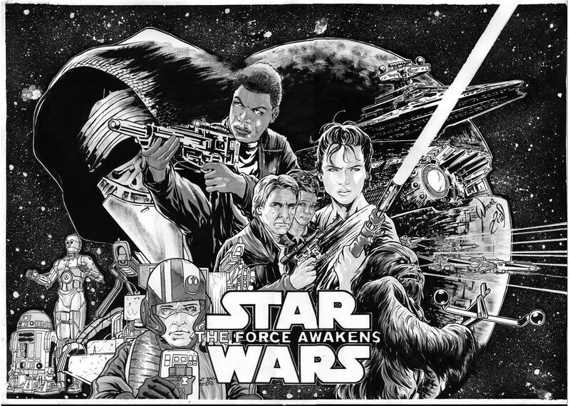 Wagner Reis, Star Wars The Force Awakens - Original Illustration